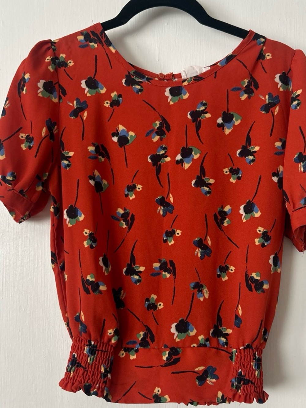 Sienna Sky Red Floral Puff Sleeve Blouse